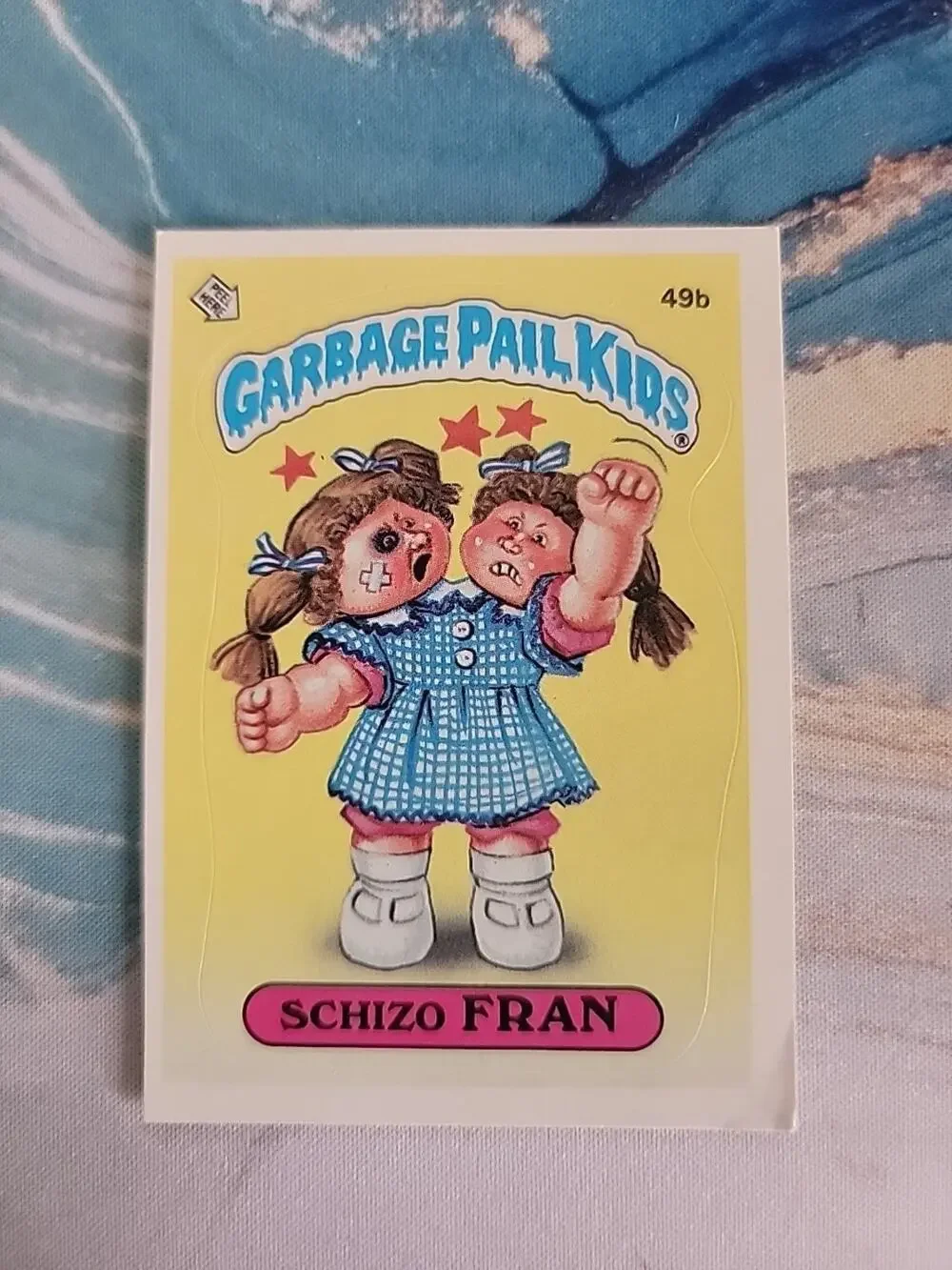 1985 Topps Garbage Pail Kids GPK Schizo Fran #49b Series 2 OS2